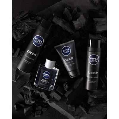 NIVEA Men Deep Dimension Yüz ve Sakal Temizleme Jeli 100ml, Aktif Karbon İçeriği ile Cildi Arındırır