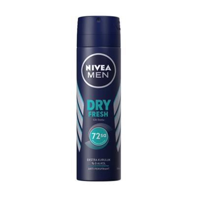 NIVEA Men Erkek Sprey Deodorant Dry Fresh 150ml; Ter ve Ter Kokusuna Karşı 48 Saat Çift Etkili Anti-perspirant