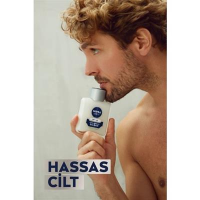 Nivea Men Hassas Ciltler İçin Hoş Kokulu Tıraş Sonrası Balsam - 100 ml, Alkolsüz, Papatya ve Hamamelis Özleriyle Zenginleştirilmiş