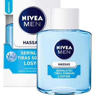 NIVEA Men Hassas Serinletici Tıraş Sonrası Losyon 100ml; Hassas Ciltler;Alkolsüz Formül; Hızlı Emilir