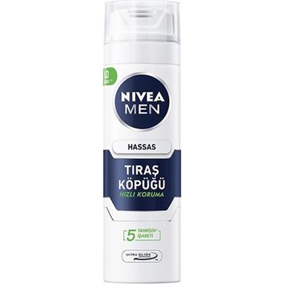 Nivea Men Hassas Tıraş Köpüğü - Papatya Özlü, Alkolsüz, 200 ml, Ultra Glide Teknolojisi ile Konforlu ve Yakın Tıraş