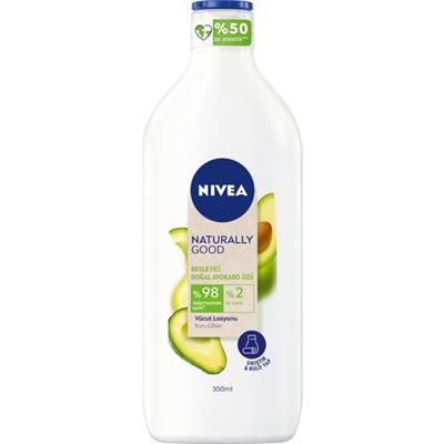 NIVEA Naturally Good Vücut Losyonu Avokado 350 ml, Kuru Cilt,48 Saat Nemlendirme