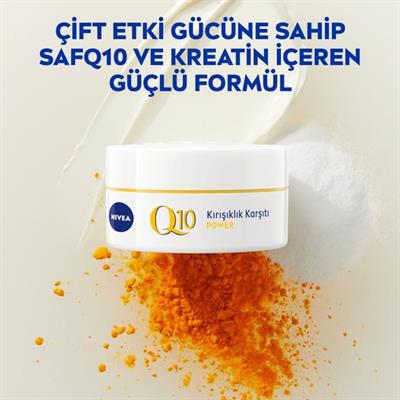 NIVEA Q10 Power Kırışık Gündüz Yüz Bakım Kremi; 50 ml; SPF15 Güneş Koruması; Normal Cilt tipleri için; Nemlendirici;  Yüz Kremi