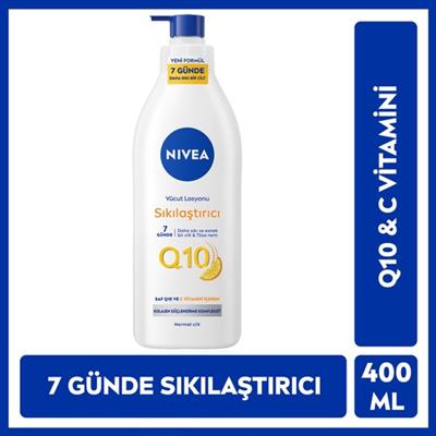NIVEA Q10 Sıkılaştırıcı Vücut Losyonu Pump 400 ml ;10 Günde Sıkılaşmış ve Esnek Cilt; Avantajlı Boy