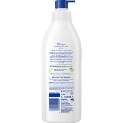 NIVEA Q10 Sıkılaştırıcı Vücut Losyonu Pump 400 ml ;10 Günde Sıkılaşmış ve Esnek Cilt; Avantajlı Boy