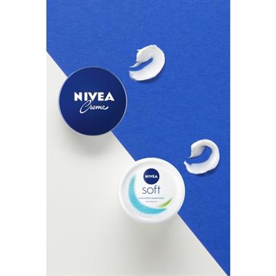 Nivea Soft Nemlendirici Vücut Bakım Kremi 200ml, Jojoba Yağı, E Vitamini, Yüz Vücut El, Yumuşak Cilt Hissi