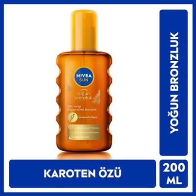 Nivea Sun Güneş Yağı Sprey SPF 6 Tüm Cilt Tipleri İçin Karoten Yağlı Yoğun Bronzlaştırıcı 200 ml