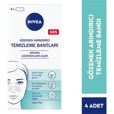 NIVEA & T-Bölgesi Temizleyici Burun Bandı 4lü