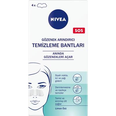 NIVEA & T-Bölgesi Temizleyici Burun Bandı 4lü