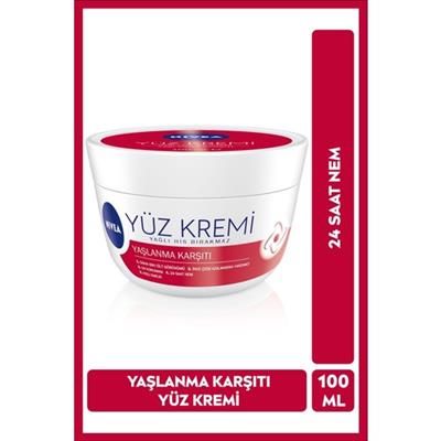 Nivea Yaşlanma Karşıtı Yüz Kremi - Tüm Cilt Tipleri için Nemlendirici, 100 ml