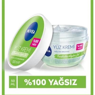 Nivea Yüz Kremi 100 ml Hyalüronik Asitli Yağsız Nemlendirici Anti Alerjik Yağlı Ciltler İçin