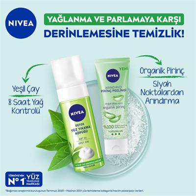 NIVEA Yüz Temizleyici Yıkama Köpüğü Detox Yağlı Ciltler;150ml; ; Yeşil Çay