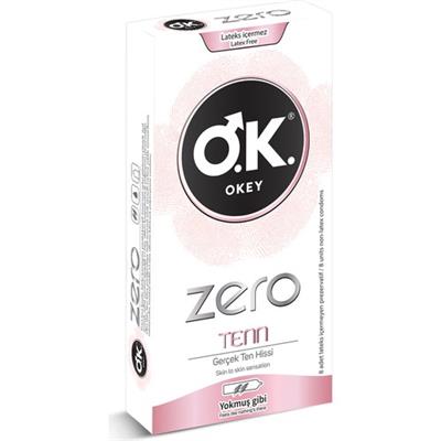 Okey Zero Tenn Ekstra İnce ve Lateks İçermeyen 8li Prezervatif