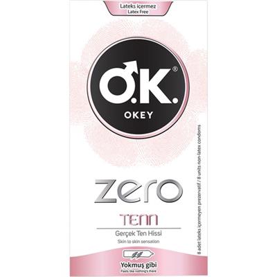 Okey Zero Tenn Ekstra İnce ve Lateks İçermeyen 8li Prezervatif