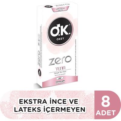 Okey Zero Tenn Ekstra İnce ve Lateks İçermeyen 8li Prezervatif