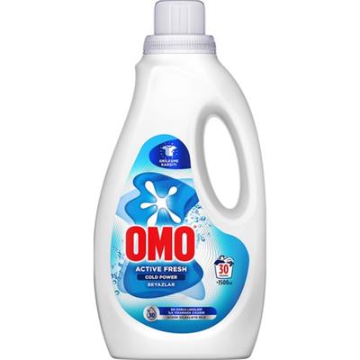 Omo Active Fresh Cold Power Beyazlar Için Sıvı Deterjan 1500 ml