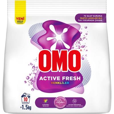 Omo Active Fresh Renkliler Toz Deterjanı 1.5 KG