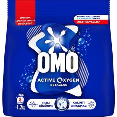 OMO Active Oxygen Beyaz Çamaşırlar İçin Toz Deterjanı 1.2 KG