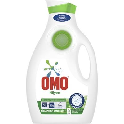 Omo Hijyen  Sıvı Çamaşır Deterjanı  Beyazlar ve Renkliler İçin En Zorlu  Leke Çıkarıcı  İlk Yıkamada 1950 ML 30 Yıkama 1 Adet