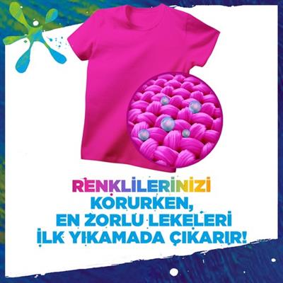 Omo Toz Çamaşır Deterjanı Active Fresh Renkliler İçin Renklilerinizi Koruyarak En Zorlu Lekeleri İlk Yıkamada Çıkarır 5.5 KG 36 Yıkama 1 Adet