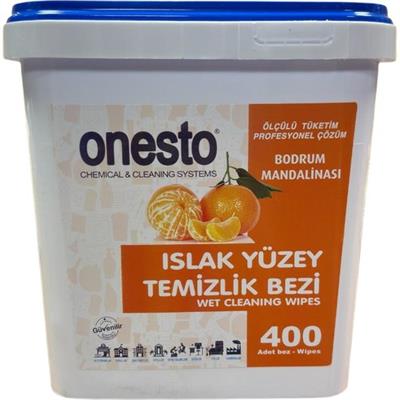 Onesto Islak Yüzey Temizlik Bezi Bodrum Mandalina 400 Lü
