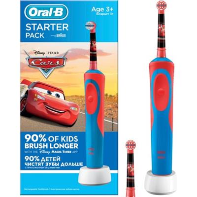 Oral-B Çocuklar İçin Şarj Edilebilir Diş Fırçası D100 Cars Özel Seri