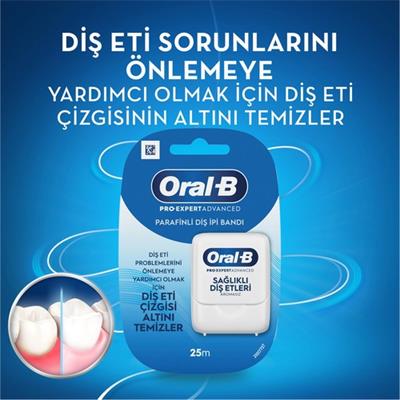 Oral-B Diş İpi Pro-Expert Advanced Sağlıklı Diş Etleri 25 M Plak Temizleme Etkisi