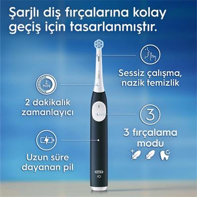 Oral-B iO 2 Şarjlı Diş Fırçası Seti 2li – Gece Siyahı / Yeşil