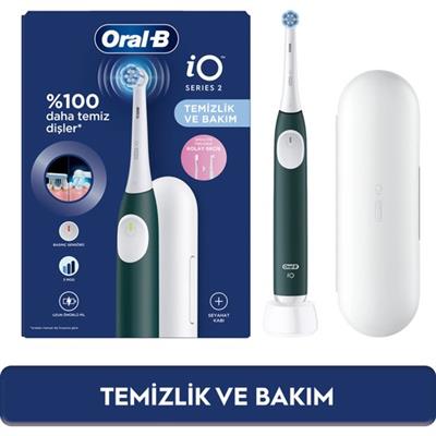 Oral-B iO 2 Şarjlı Diş Fırçası - Yeşil, Seyahat Kabı ile