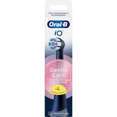 Oral-B iO Gentle Care Siyah Diş Fırçası Yedek Başlığı 4 Adet