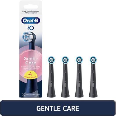 Oral-B iO Gentle Care Siyah Diş Fırçası Yedek Başlığı 4 Adet