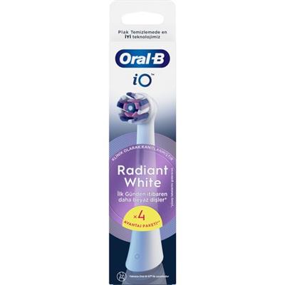 Oral-B iO Radiant White Beyaz Diş Fırçası Yedek Başlığı 4 Adet