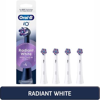 Oral-B iO Radiant White Beyaz Diş Fırçası Yedek Başlığı 4 Adet
