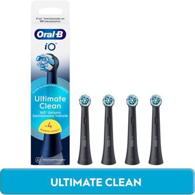 Oral-B iO Ultimate Clean Siyah Diş Fırçası Yedek Başlığı 4 Adet