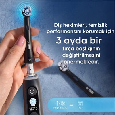 Oral-B iO Ultimate Clean Siyah Diş Fırçası Yedek Başlığı 2 Adet