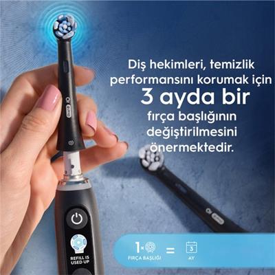 Oral-B iO Ultimate Clean Siyah Diş Fırçası Yedek Başlığı 4 Adet