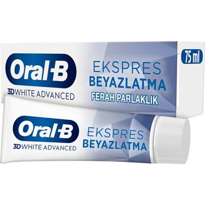 Oral-B Pro 3D White Advanced Ekspres Beyazlatma Ferah Parlaklık Diş Macunu 75 ml