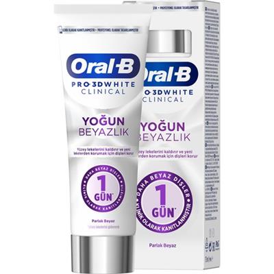 Oral-B Pro 3D White Clinical Yoğun Beyazlık Parlak Beyaz Diş Macunu 75 ml