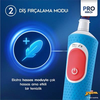 Oral-B Vitality Pro Spiderman Özel Seri Çocuklar İçin Şarj Edilebilir Diş Fırçası