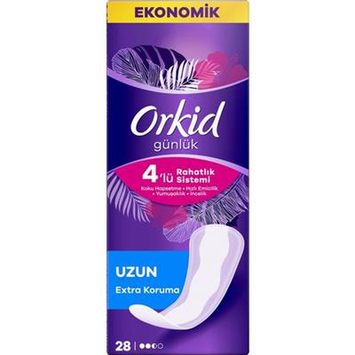 Orkid Günlük Extra Koruma Uzun 28li