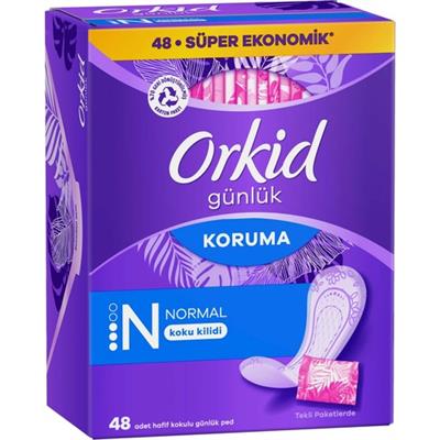 Orkid Günlük Ped Günlük Koruma Dev Ekonomi Paketi 48 Ped (Tekli Paketlerde)