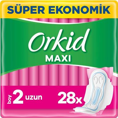 Orkid Maxi Hijyenik Ped Uzun Süper Ekonomik Paket 28 Ped