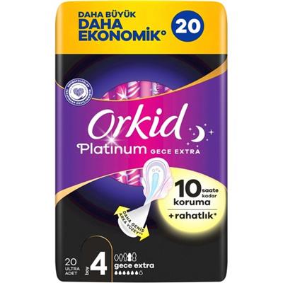 Orkid Platinum Gece Ekstra (Boy 4) 20 adet Hijyenik Ped
