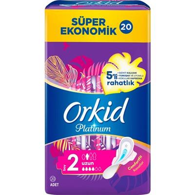 Orkid Platinum Hijyenik Ped Uzun 20 Adet Süper Ekonomik Paket