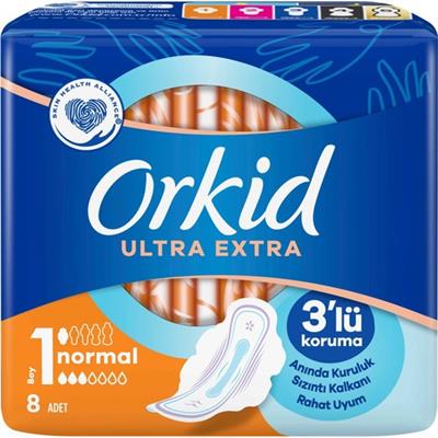 Orkid Ultra Extra Hijyenik Ped Normal Tekli Paket 8li