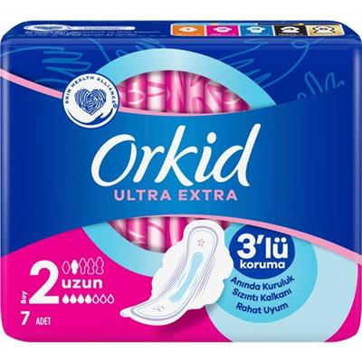 Orkid Ultra Extra Uzun 7 Adet Tekli Paket Hijyenik Ped