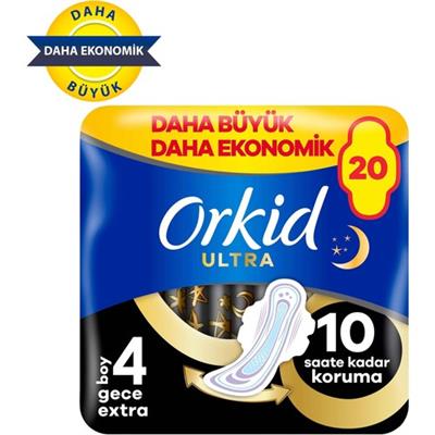 Orkid Ultra Gece Ekstra (Boy 4) 20 adet Hijyenik Ped