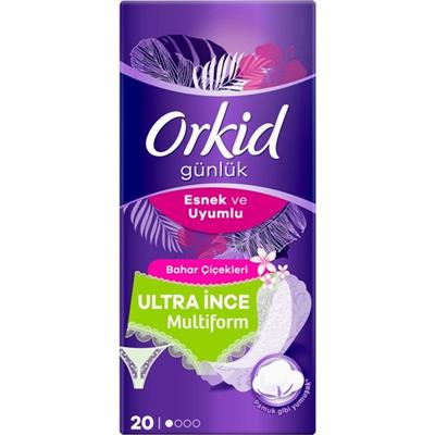 Orkid Yaprak Günlük Ped 20 Adet Tekli Paket Bahar Çiçekleri