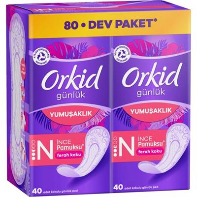 Orkid Yaprak Pamuksu Günlük Ped Deo Fresh Dev Ekonomi Paketi 80 Ped