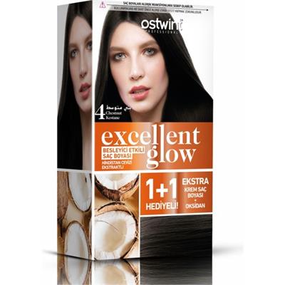 Ostwint Excellent Glow 1+1 Hediyeli Saç Boyası Seti No.4 Kestane